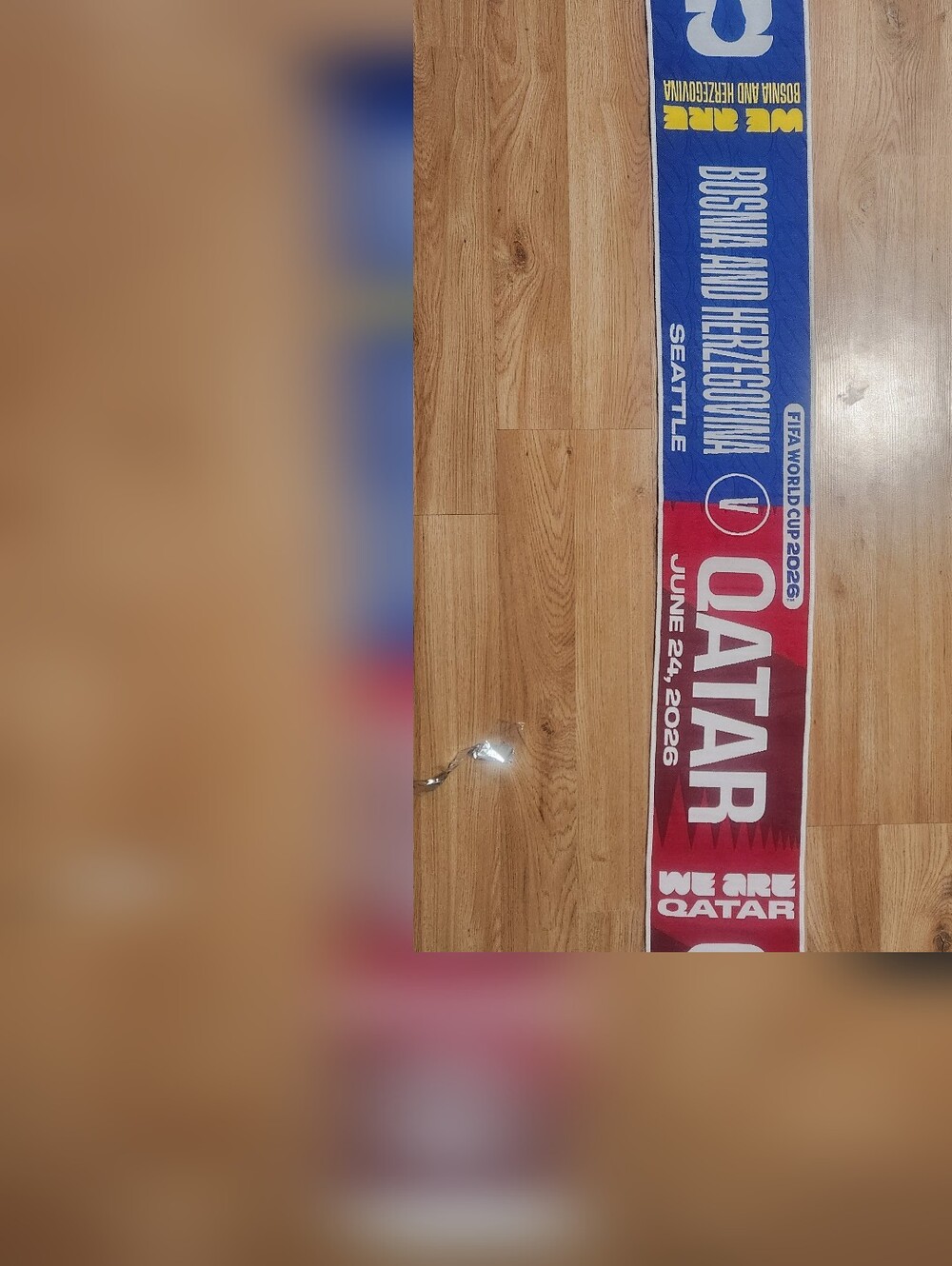 Bosnia - Qatar Soccer Scarf OFFICIAL FIFA WORLD CUP 2026 SCARF - Picture 3 of 5